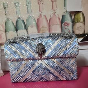Elegant Blue and Silver Kurt Geiger Women's Bag